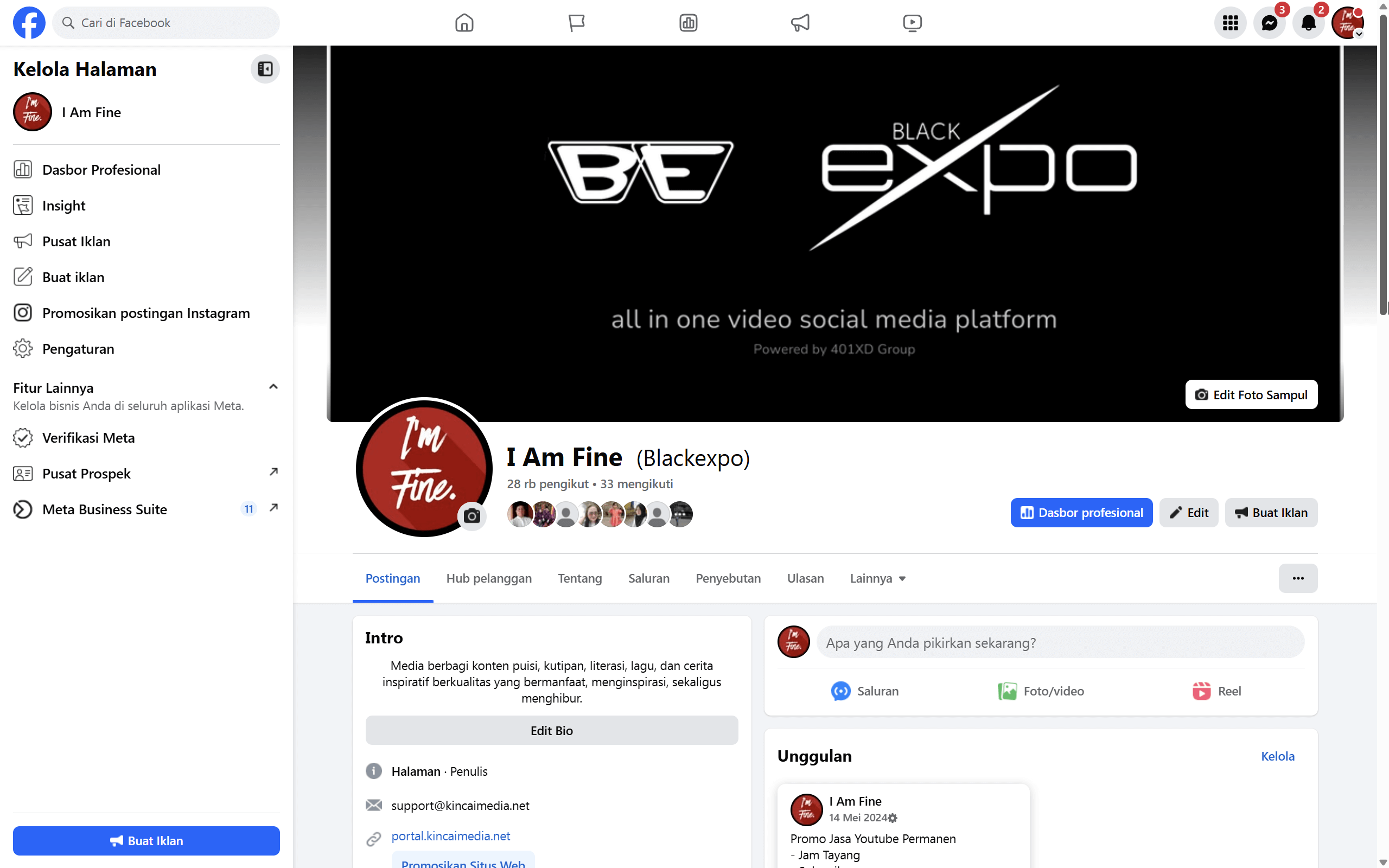 Fanpage Facebook I Am Fine 28K Follower