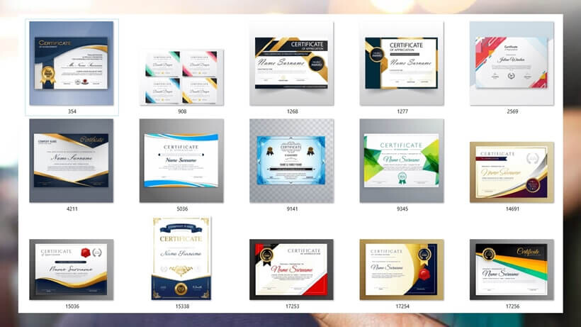130+ Template Desain Sertifikat & Piagam Profesional