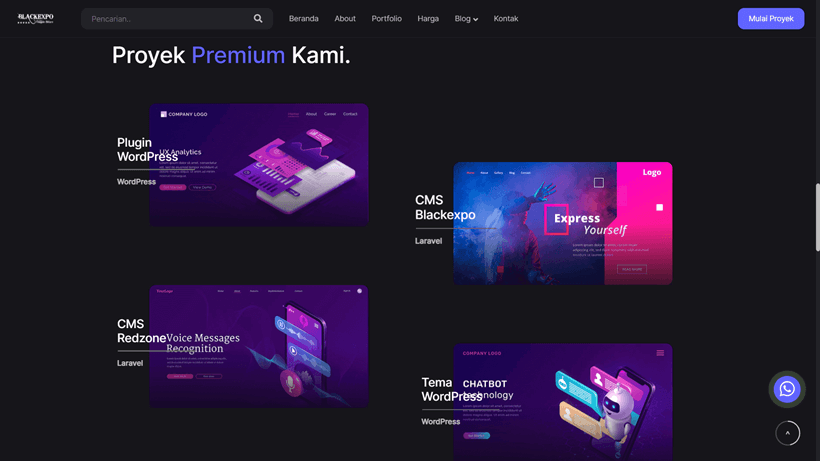 Web Profil Startup dan Perusahaan Agensi (Black Agency)