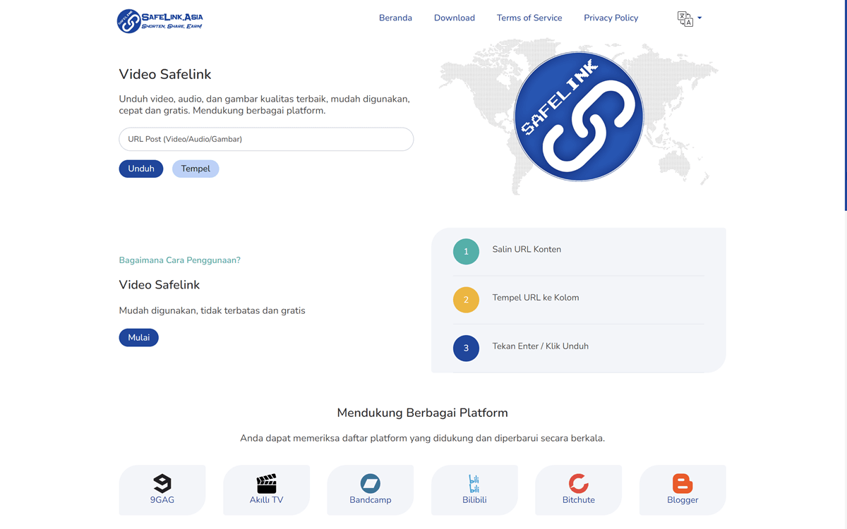 Web Tool Downloader Video Sosial Media All in One